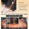 Demonstration of HD lace melts into every skin tone showing flawless, seamless, and glueless application on dark, medium, and