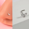 Silver surgical steel demon angel nose studs with a butterfly design
