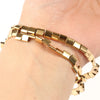 Gold-plated hematite round cube beads strung on a bracelet for DIY jewelry
