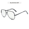 Black and silver aviator sunglasses with a gradient lens shown against a white background.
