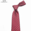 A maroon necktie with a small white dot pattern tied in a bow, shown against a white background.