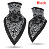 Gafete y balaclava negra multifunción con estampado paisley blanco