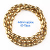 A strand of gold-plated hematite round cube beads for DIY jewelry, approximately 65-70 pieces.