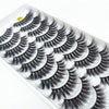 Close-up of a pair of dramatic mink false eyelashes applied to a model's eye.