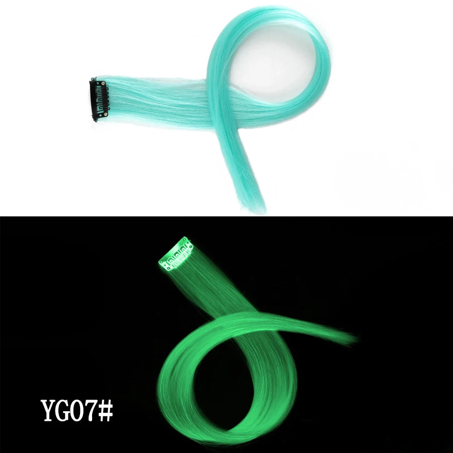 A spool of light blue synthetic hair extensions coiled into a loop.