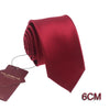 Gerollte rote Hemd-Krawatte mit strukturiertem Muster, 6 cm lang.