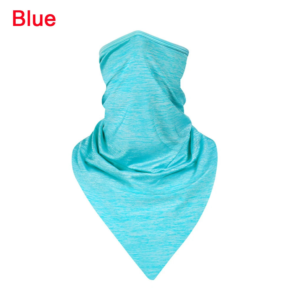 Gafete y balaclava de tela azul multifunción