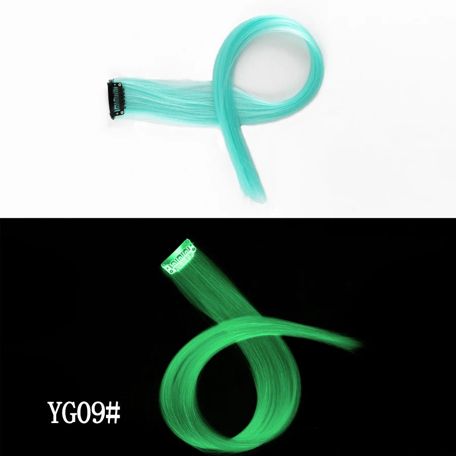 A spool of light aqua synthetic hair extensions coiled into a loop.