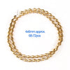A strand of gold-plated hematite round cube beads used for DIY jewelry.