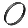 A black stainless steel bracelet engraved with Roman numerals on a white background.