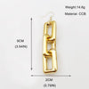 Gold cuban link necklace with ear wires, measuring 9cm long.