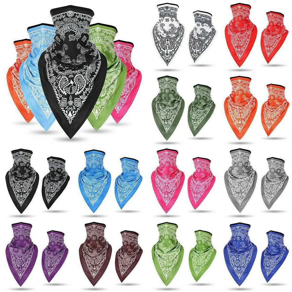 Colección de gaiteros y balaclavas multifuncionales en varios patrones y colores.