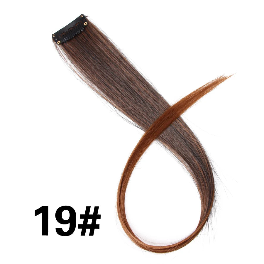 A bundle of dark brown hair extensions with a slight reddish tint, shown against a white background.