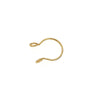 Gold faux septum nose ring hoop with a zircon accent clip-on.