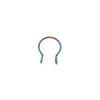 A faux septum nose ring hoop with a zircon accent, designed as a non-pierced clip-on.