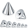 Collection de piercings et anneaux de corps en acier inoxydable, présentés sous divers angles.