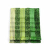 A set of 24 glitter wavy hair clips and bobby pins in various shades of green.