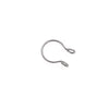 Silver faux septum nose ring hoop with a zircon accent clip-on.