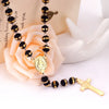 Stainless Steel Virgin Mary Cross Necklace with Extender Chain