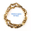 A strand of gold-plated hematite round cube beads for DIY jewelry, approximately 6x4mm.