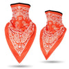 Cubra facial o balaclava con estampado paisley naranja