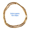 A string of gold-plated hematite round cube beads for DIY jewelry.