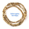 A circular arrangement of gold-plated hematite round cube beads for DIY jewelry.