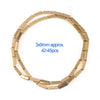 A string of gold-plated hematite round cube beads, approximately 3x9mm, for DIY jewelry.