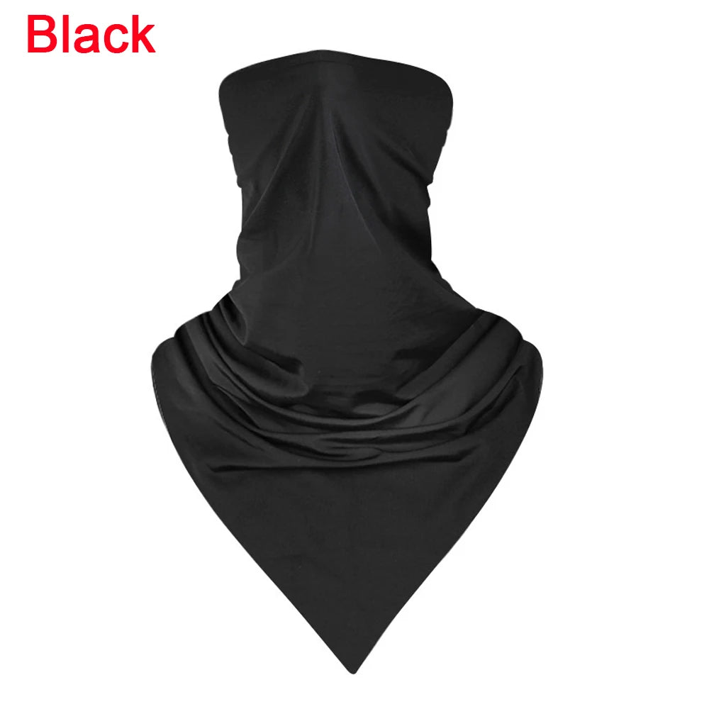 Gafete y balaclava multifuncionales negras, tela drapeada
