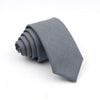 A folded gray anti-wrinkle bamboo fiber necktie.