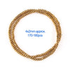A circular strand of gold-plated hematite round cube beads for DIY jewelry.