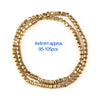 A coil of gold-plated hematite round cube beads for DIY jewelry, approximately 95 to 105 pieces.