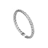 A silver stainless steel bracelet featuring a Roman numeral design, shown on a white background.