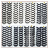 A collection of dramatic mink false eyelashes displayed in various styles and lengths.