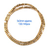 A string of gold-plated hematite round cube beads for DIY jewelry, approximately 3x3mm.