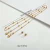 Gold-toned round metal beads sunglasses chain with a lobster clasp and jump rings