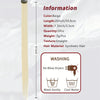 Information card detailing specifications for 5-piece clip-in long straight synthetic hair extensions.