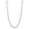 Silver double-layer waist chain accessory with a lobster clasp and decorative links