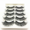 A set of handmade 3D mink false eyelashes displayed on a white tray.