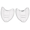 Pair of flexible clear eye shields for eyeglasses, showing left and right sides.