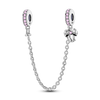 Sterling silver devil's eye charm bracelet featuring a chain and a decorative charm.