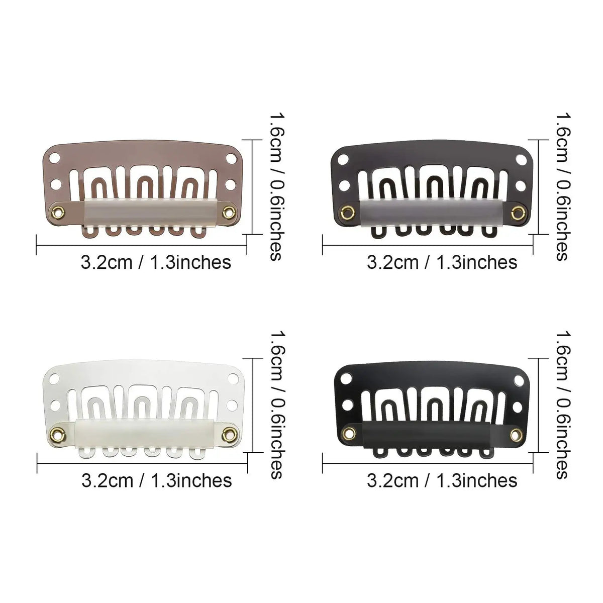 Precision snap hair extensions for bangs in various colors and sizes