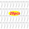 A set of clear silicone anti-slip ear hooks for eyeglasses.