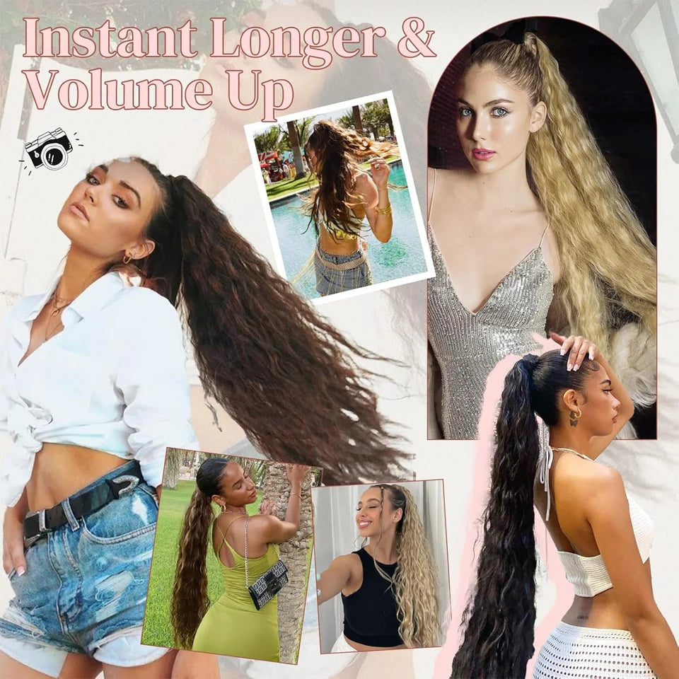 36 Inch Synthetic Drawstring Hair Extensions