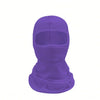 A purple unisex multifunctional balaclava cap shown against a white background.