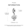 A sterling silver star moon charm is shown with dimensions of 0.95 inches (2.42cm) in length and 0.43 inches (1.1cm) in width