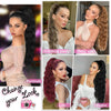 Collage montrant divers styles d'extensions de cheveux longs : portrait, usage quotidien et look maison.