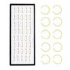 Stainless steel nose stud set for body piercing featuring multiple circular studs.