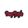 A lapel pin featuring the text Deep Purple in a stylized, three-dimensional font.