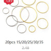 A collection of various size stainless steel ball pins for DIY jewelry making.